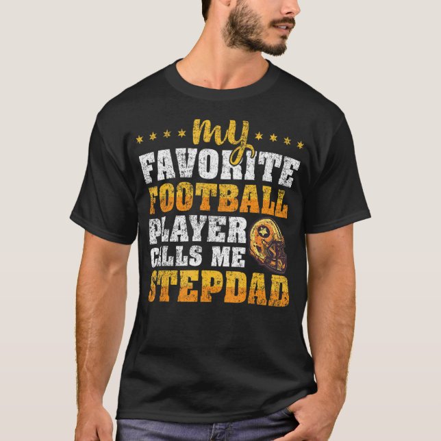 Camiseta Mens Mi jugador favorito de fútbol me llama Stepda (Anverso)