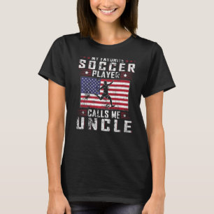Camiseta Mens Mi jugador favorito de fútbol me llama Uncle