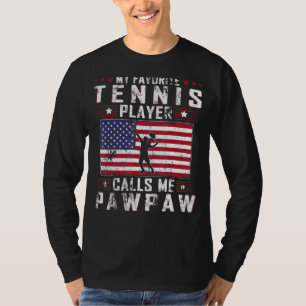 Camiseta Mens Mi jugador favorito de tenis me llama Pawpaw 