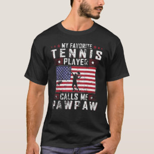 Camiseta Mens Mi jugador favorito de tenis me llama Pawpaw 