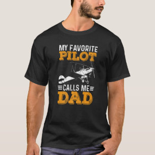 Camiseta Mens Mi Piloto Favorito Me Llama Papá Aviador