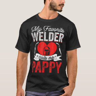 Camiseta Mens Mi Soldador Favorito Me Llama Pappy Wellness 