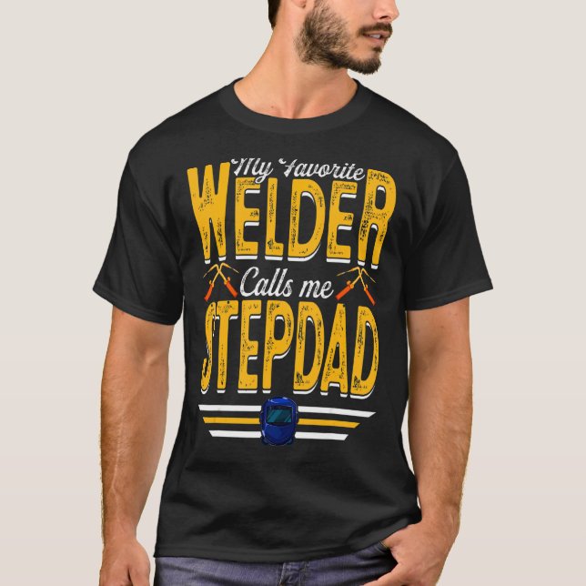 Camiseta Mens Mi Soldador Favorito Me Llama Stepdad Wellnes (Anverso)