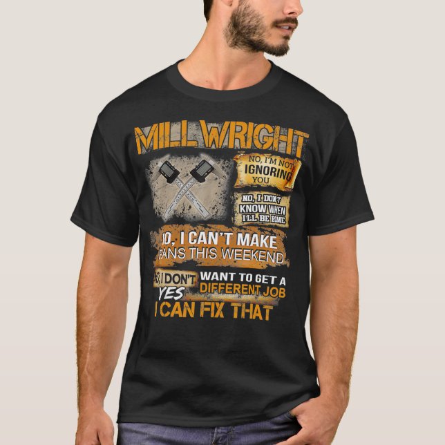 Camiseta Mens Millwright Sí Puedo  (Anverso)