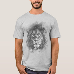 Camiseta Mens Modern T Shirt Template Leon Face Pop Art