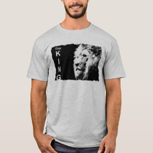 Camiseta Mens Modern Tee Shirs Pop Art Leon Face Gray