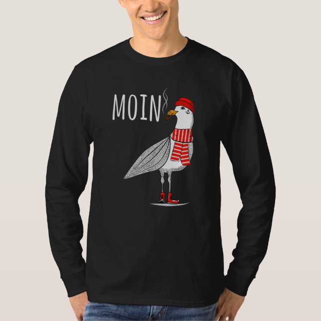 Camiseta Mens Moin dice navegación por mar de aves de mar e (Anverso)