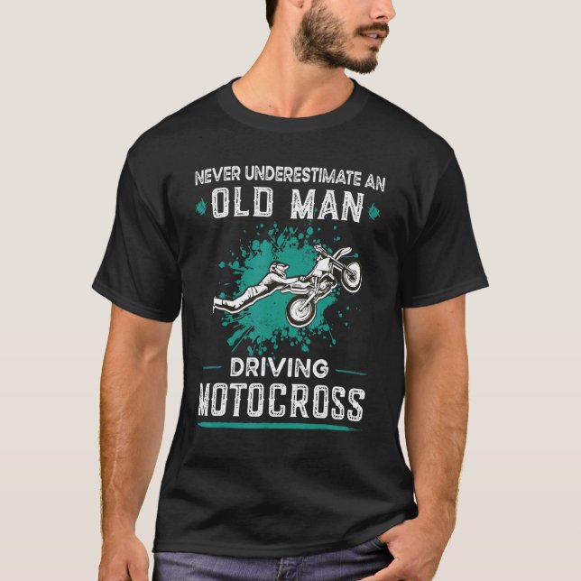 Camiseta Mens Motocross Biker Dirt Bike Motocross Biker (Anverso)