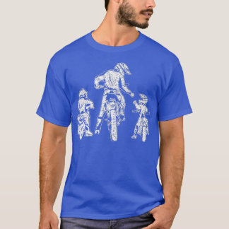 Camiseta Mens Motocross Dad Y Son Trakers Día de MTB