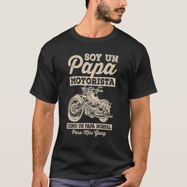 Camiseta Mens Motorcycle Original  Dad Biker Man (Anverso)