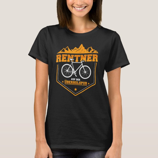 Camiseta Mens Mountain Bicicleta Pensioner En La Rápida (Anverso)