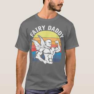 Camiseta Mens Muscular Fairy Daddy Bodybuilding Fitness Fai