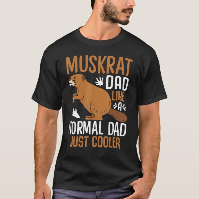 Camiseta Mens Muskrat Dad like a normal Dad, Just Cooler Re (Anverso)