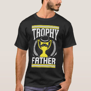 Camiseta Mens Mustache Trophy Father Award Best Dad Bearded