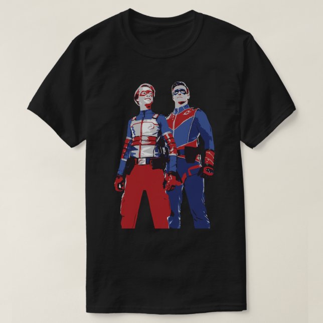 Camiseta Mens My Favorite Captain Man And Kid Danger Linear (Diseño del anverso)