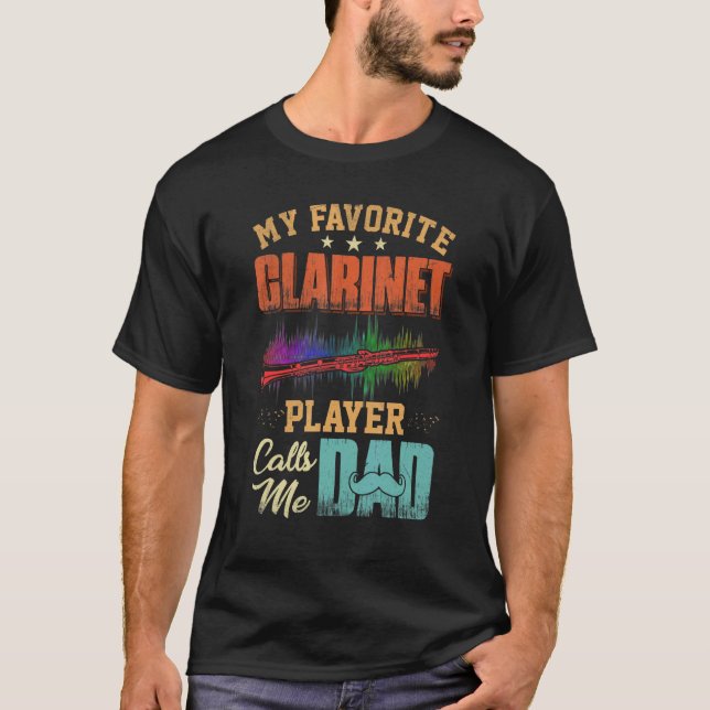 Camiseta Mens My Favorite Clarinet Player Calls Me Dad Fath (Anverso)