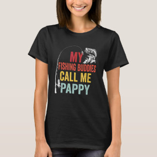 Camiseta Mens My Favorite Fishing Buddies Call Me Pappy Fis