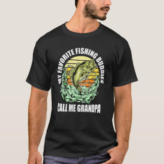 Camiseta Mens My Favorite Fishing Buddy Calls Me Grandpa
