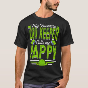 Camiseta Mens My Favorito Zoo Keeper Me llama Pappy Animale