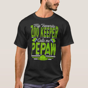 Camiseta Mens My Favorito Zoo Keeper Me llama Pepaw Animale