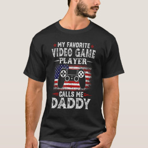 Camiseta Mens My Favoritos Video Game Player Me Llama Daddy