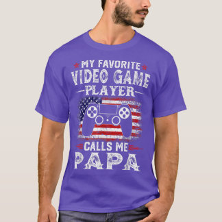 Camiseta Mens My Favoritos Video Game Player Me Llama Papa