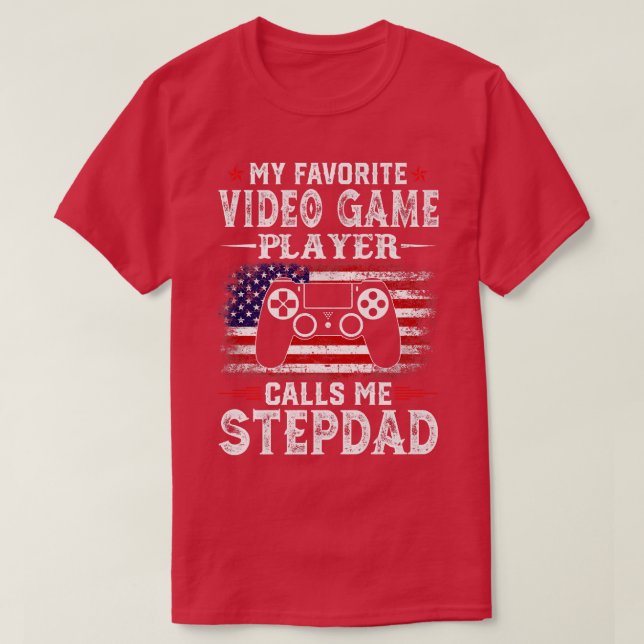 Camiseta Mens My Favoritos Video Game Player Me Llama Stepd (Diseño del anverso)