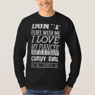 Camiseta Mens My Fiancee Es Un Chica Loco