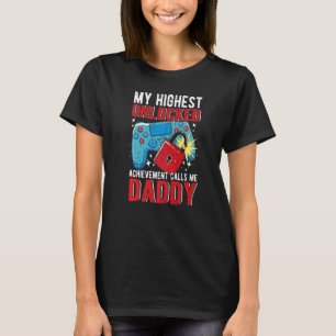 Camiseta Mens My Highest Unlocked Achievt Me Llama Dadd