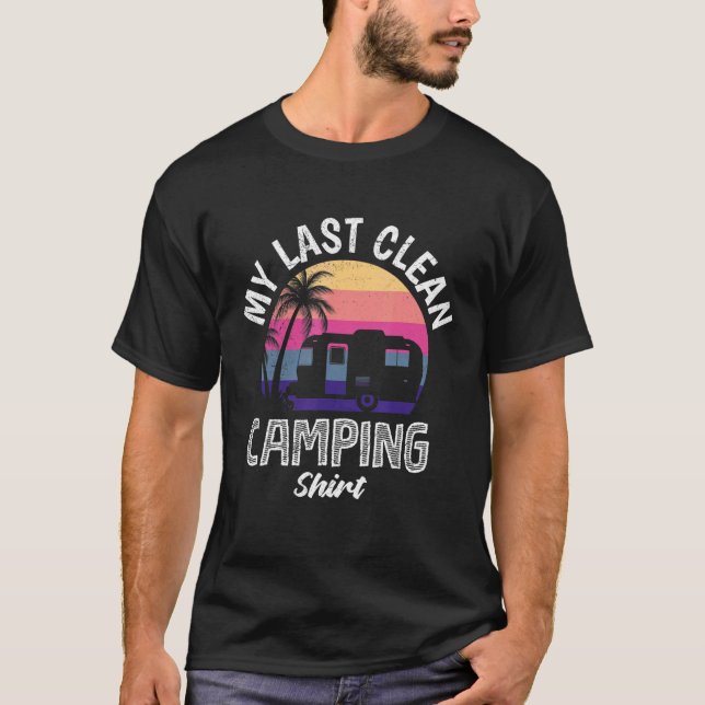 Camiseta Mens My Last Clean Camping (Anverso)