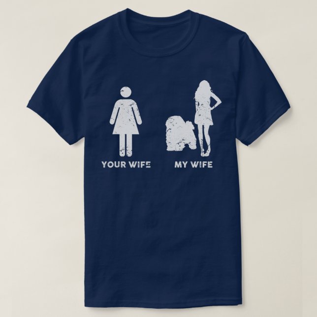 Camiseta Mens My Lhasa Apso Your My Wife Gift  (Diseño del anverso)