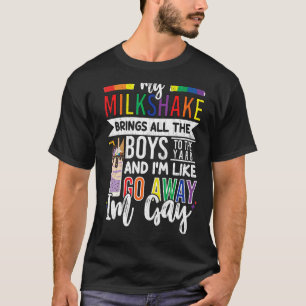 Camiseta Mens My Milkshake Trae A Los Niños Lgbtq Gay Pride