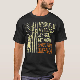 Camiseta Mens My SonInLaw My Soldier Proud Army FatherInLaw