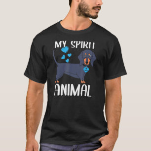 Camiseta Mens My Spirit Animal Dachshund Dog I Love Dad Hea