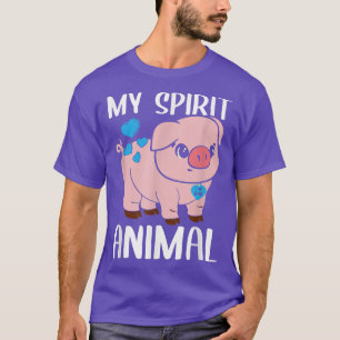 Camiseta Mens My Spirit Animal Pig I Love Dad Heart Valenti