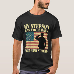 Camiseta Mens My Stepson Tiene La Espalda - Orgulloso Estre