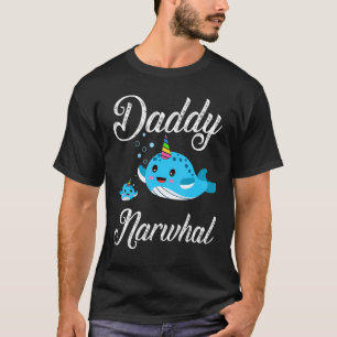 Camiseta Mens Narwhal Dad Cute Narwhal Daddy Narwhal Fathe