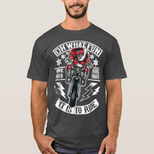 Camiseta Mens Navidades Motocicleta Santa Biker qué diverti