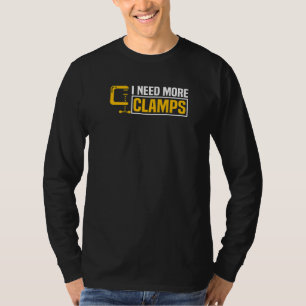 Camiseta Mens Necesito Más Lámparas Carpintero De Madera