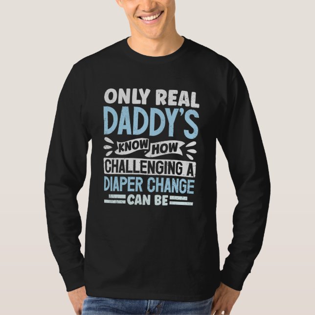 Camiseta Mens New Daddy Diaper Change Father To Be (Anverso)