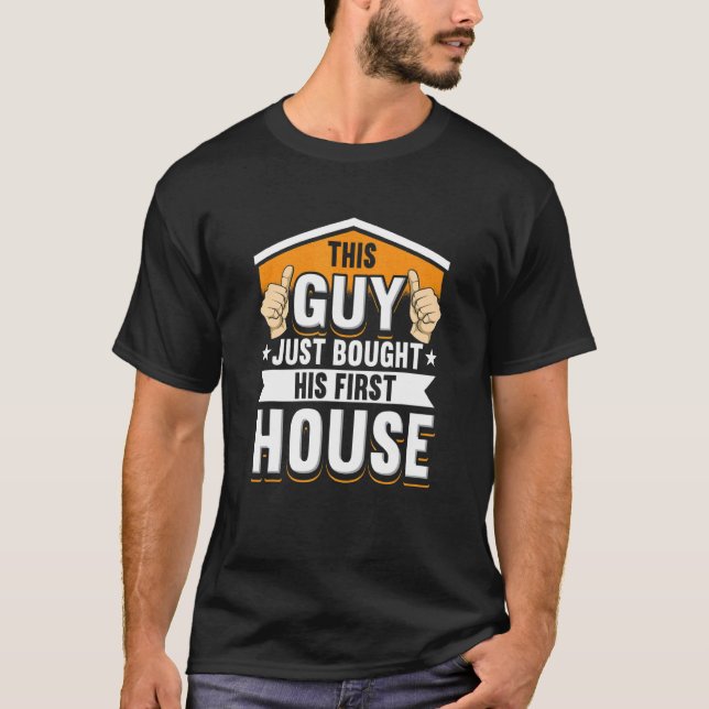 Camiseta Mens New Homeowner For Housewarming  His First Hou (Anverso)
