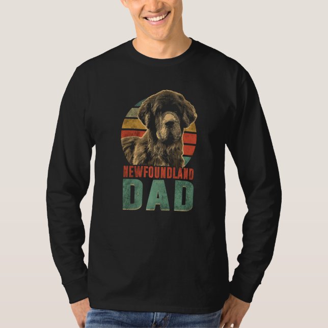 Camiseta Mens Newfie Dog Newfoundland Dad  3 (Anverso)