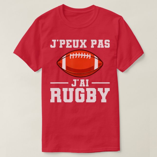 Camiseta Mens No Puedo Tener Rugby Rugbyman (Diseño del anverso)