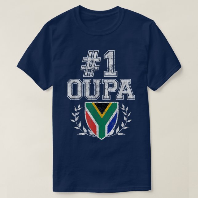 Camiseta Mens Number One Oupa Afrikaans Grandfather  (Diseño del anverso)