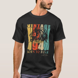 Camiseta Mens October 1947 75 Year Old Limited Edition Lion