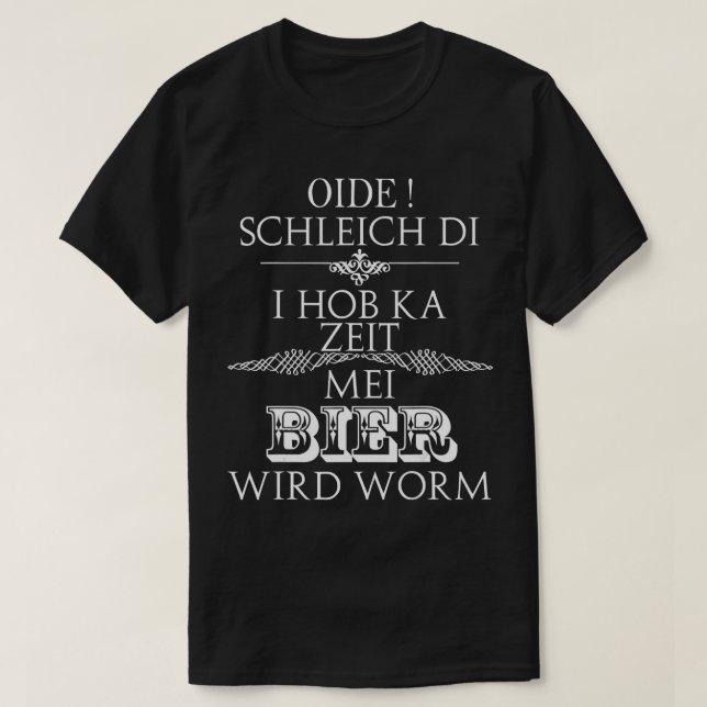 Camiseta Mens Oida Schleich di Mei Bier wim Mens (Diseño del anverso)