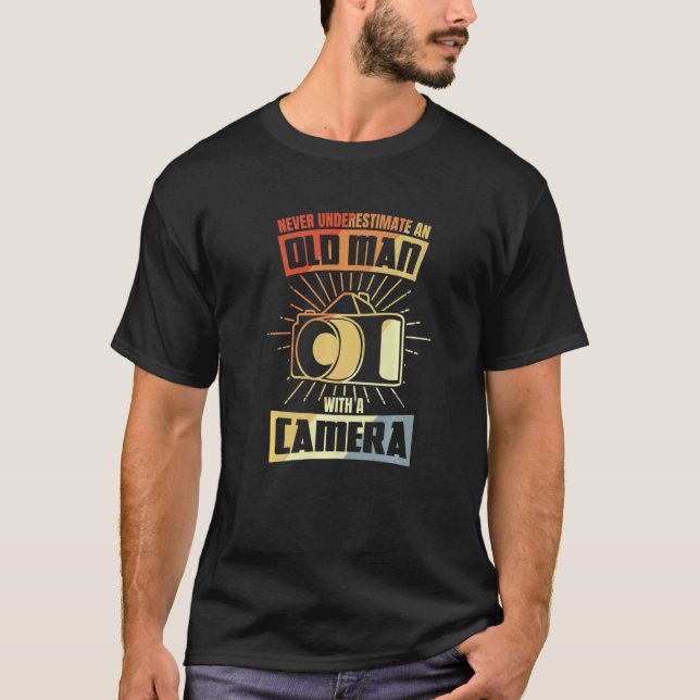 Camiseta Mens Old Photographer Vintage Photography  (Anverso)