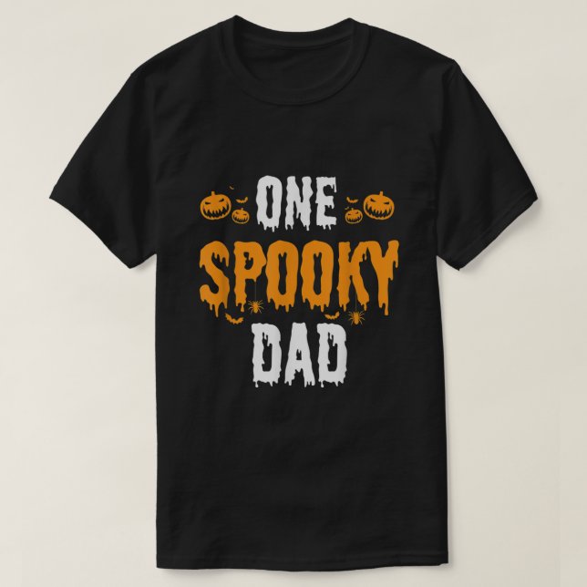 Camiseta Mens One Spooky Dad Father Matching Family Hallowe (Diseño del anverso)