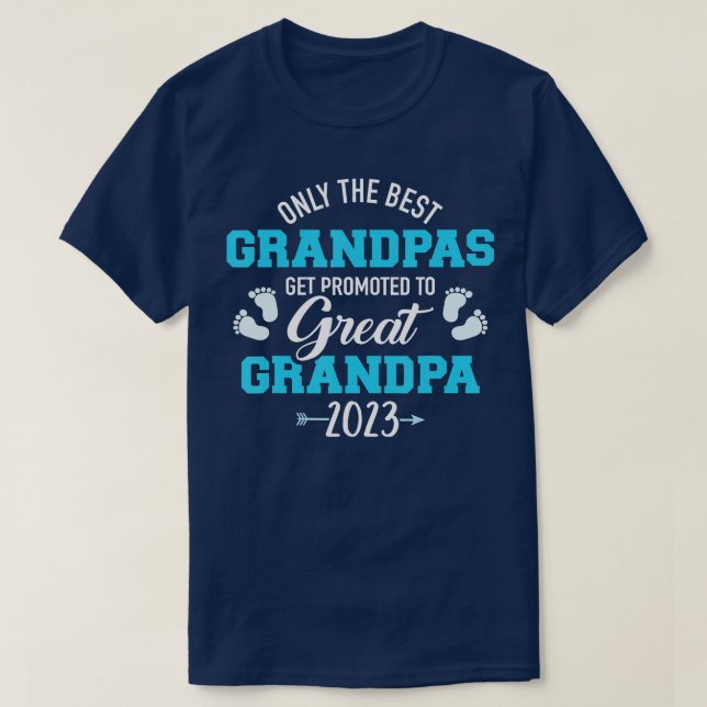 Camiseta Mens Only the best grandpas get promoted to great  (Diseño del anverso)