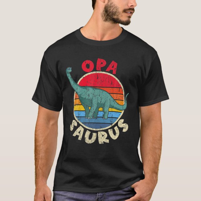 Camiseta Mens Opa Saurus I Brachiosaurus Diplodocuments I F (Anverso)